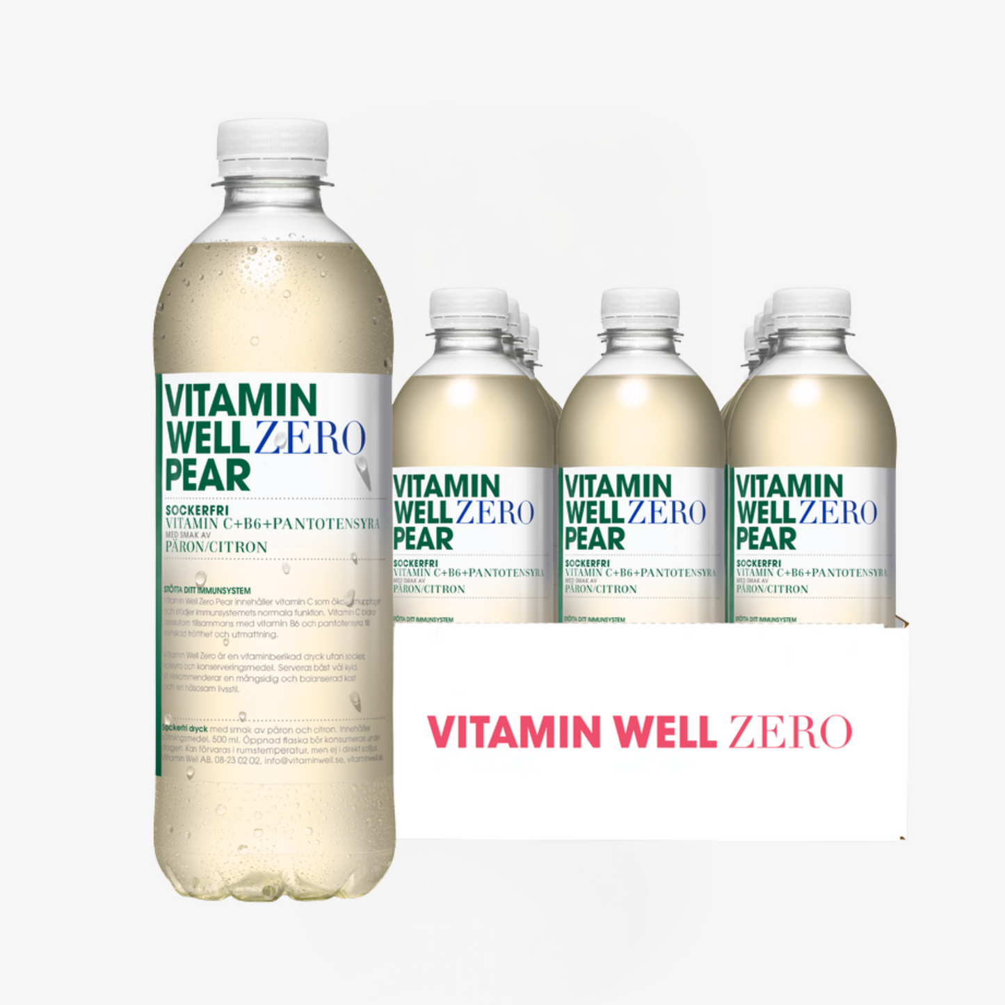 Vitamin Well Zero Päron 500 ml (12-pack)