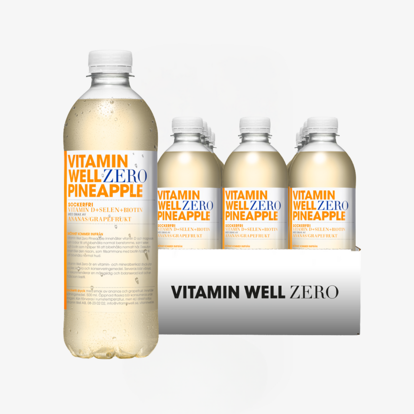 Vitamin Well Zero Pineapple 500 ml (12 - Pack)